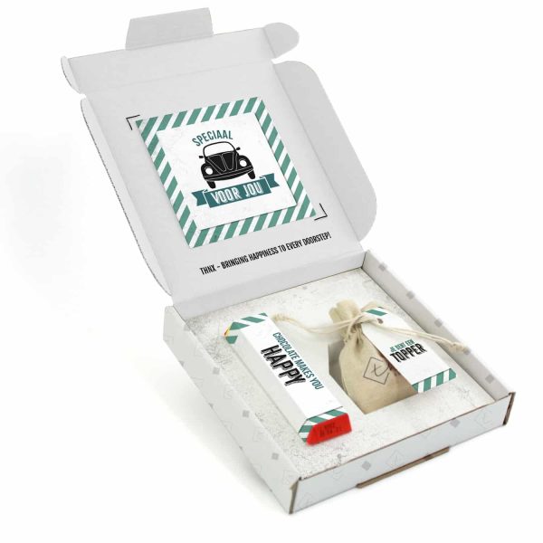 Omtrek Ladder Republiek THNX - giftbox - cadeau voor man - Tony Chocolonely melk - bloemzaadjes